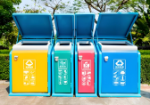 公園四分類垃圾桶環保與功能兼備的公共設施革新