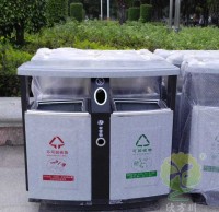 戶外熱銷玻璃鋼分類垃圾桶