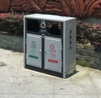 玻璃鋼戶外經典分類垃圾桶