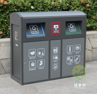 室外噴塑三分類冷軋鋼板垃圾桶