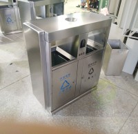 生產廠家定制兩分類不銹鋼垃圾桶