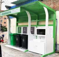 城中村戶外鋼制烤漆垃圾亭