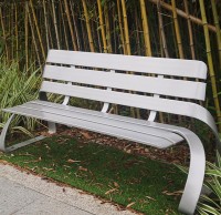 戶外雙人園林不銹鋼休閑椅