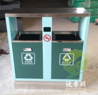 市政街道噴塑冷軋鋼板分類垃圾箱