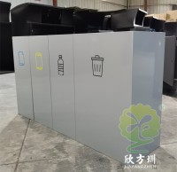 室內(nèi)商用組合不銹鋼4分類垃圾桶