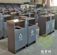 戶外小區(qū)烤漆兩分類不銹鋼垃圾桶