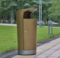 圓柱形不銹鋼單桶戶外空間的實用之選