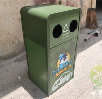 南昌海洋公園海洋主題UV打印不銹鋼垃圾桶定制案例