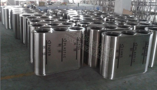 三孔分類環保垃圾桶