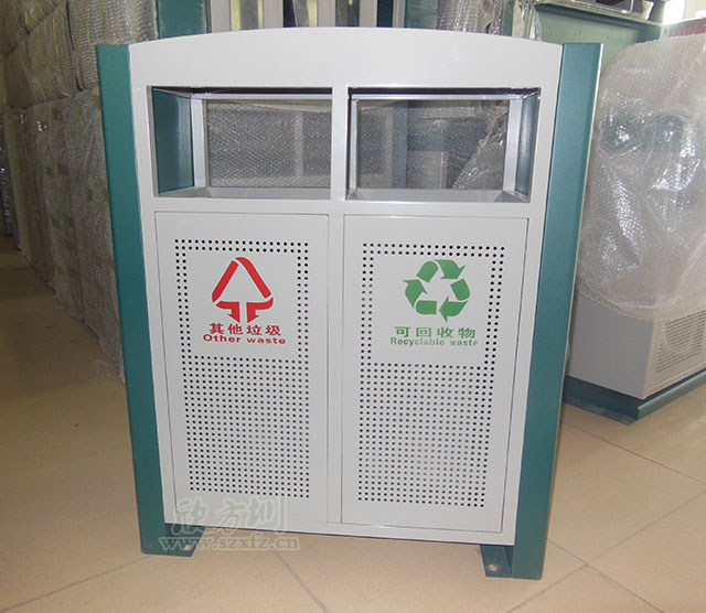 戶外分類鋼制垃圾桶