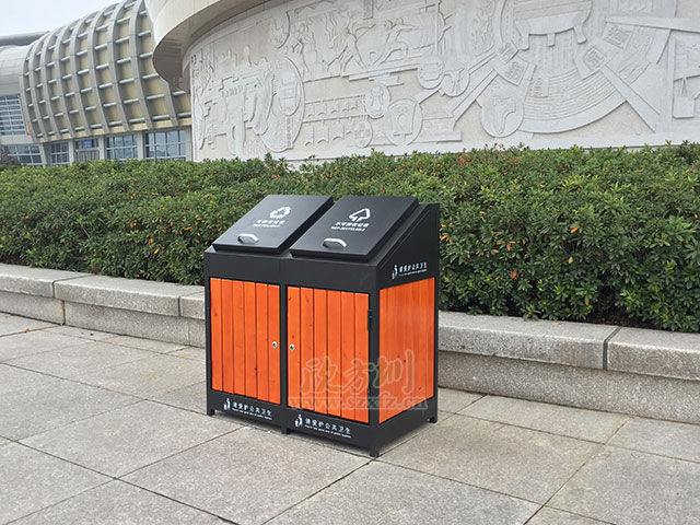 屋形鋼木垃圾桶