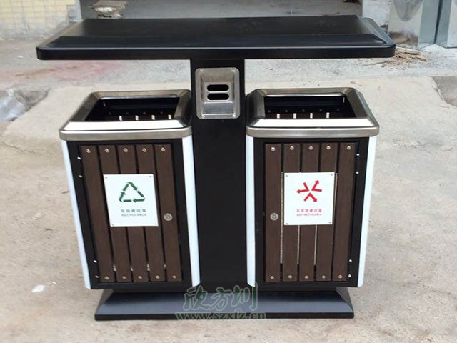 環(huán)衛(wèi)鋼木垃圾桶